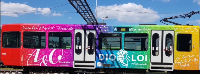 KVB Perückenwerbung in Köln für Perücken und Haarsysteme